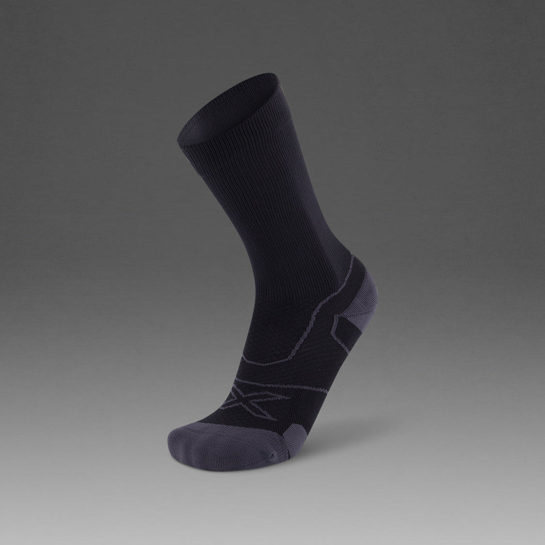 2XU Vectr Cushion Crew Black/Titanium Sock - Frontrunner Colombo