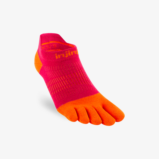 Injinji Womens Run Lightweight No-Show - Chili - Frontrunner Colombo