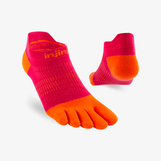 Injinji Womens Run Lightweight No-Show - Chili - Frontrunner Colombo