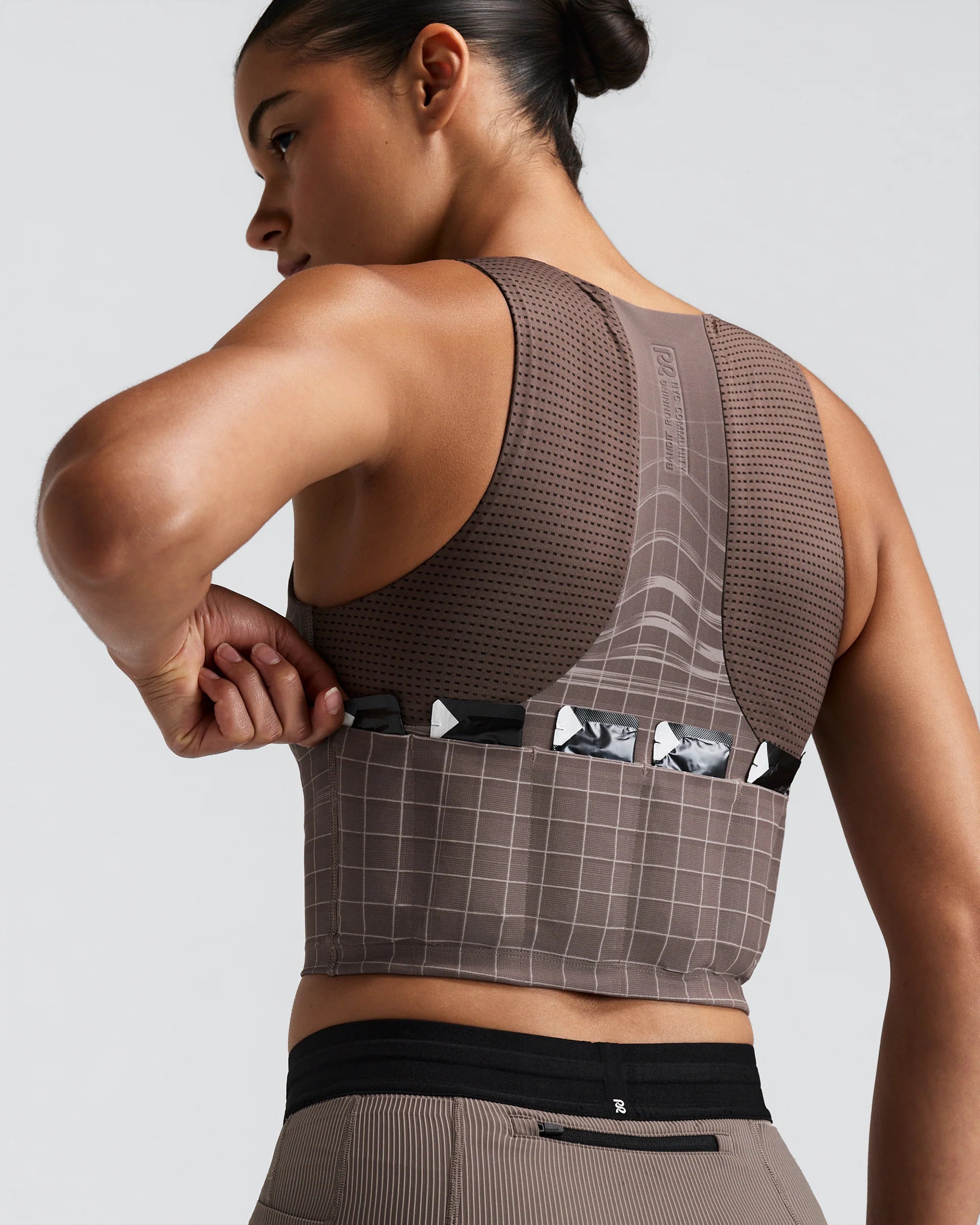 Bandit Womens Vanisher Square Neck Race Crop - Cocoa - Frontrunner Colombo