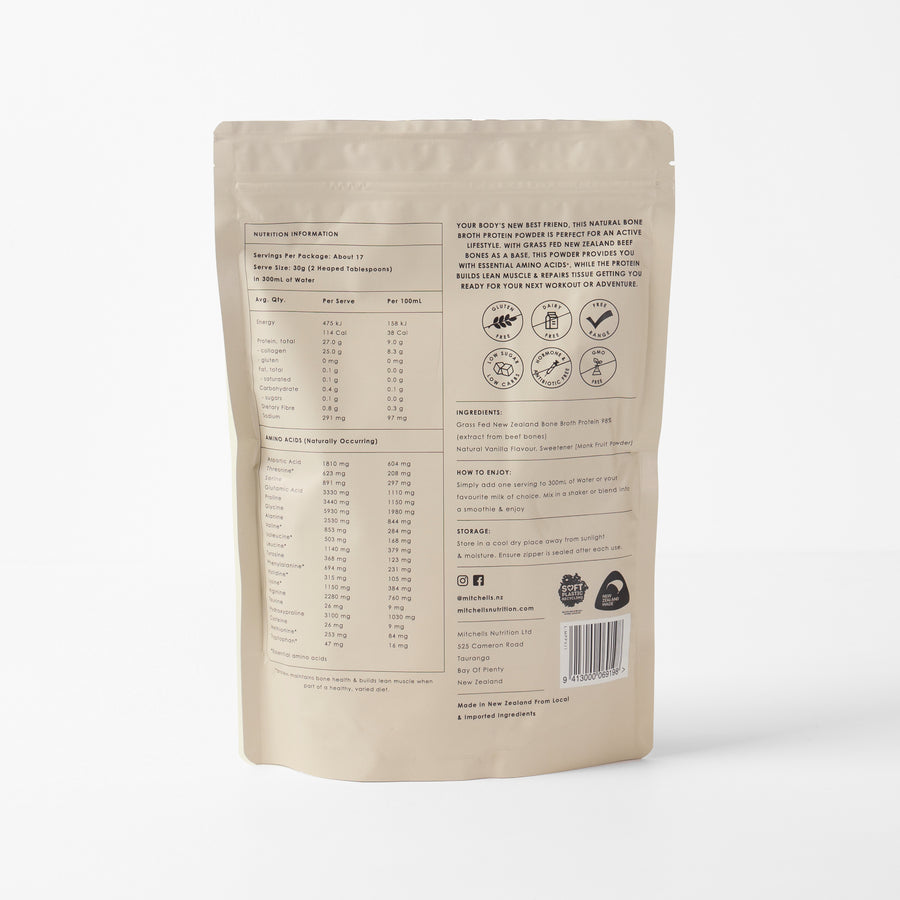 Mitchells Bone Broth Protein Powder 500g - Frontrunner Colombo